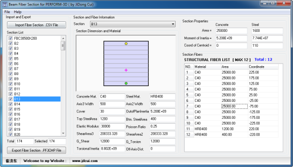 RCRECTFiberBeam