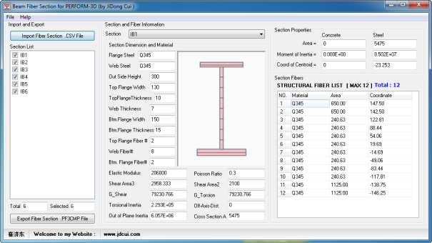 RCRECTFiberIBeam