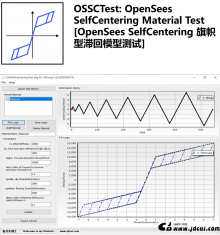 OSSCTest: OpenSees SelfCentering Material Test [OpenSees SelfCentering 旗帜型滞回模型测试]